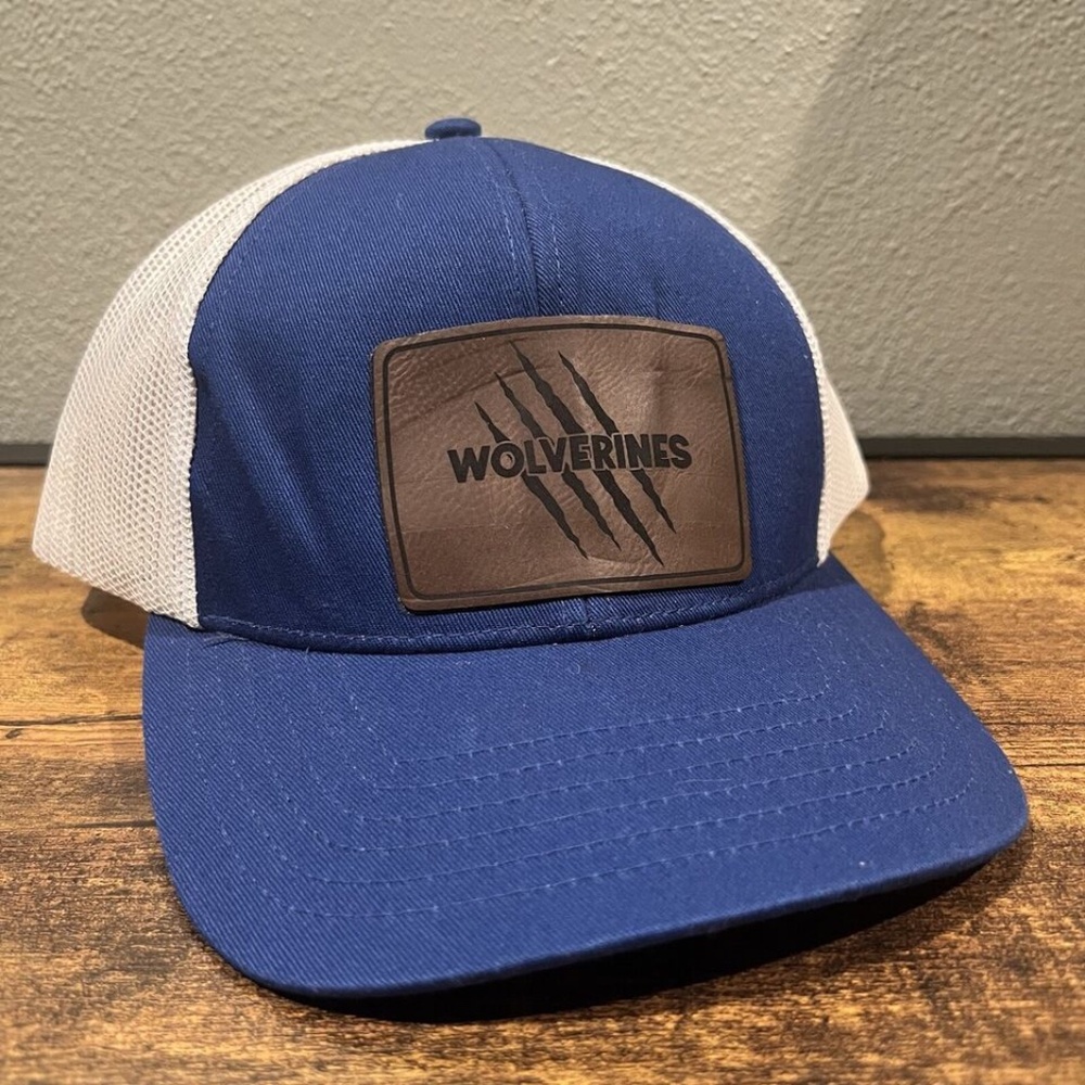 Wolverines Hat Snapback Mesh Trucker Outdoor Cap Adjustable Football Go Blue